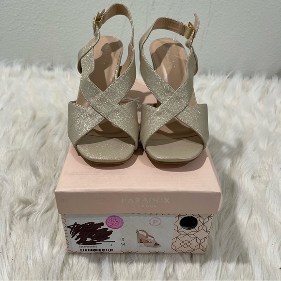 Women’s Paradox London Pink Strappy Block Heel Sandal Heels Size 9 US! - Picture 4 of 11